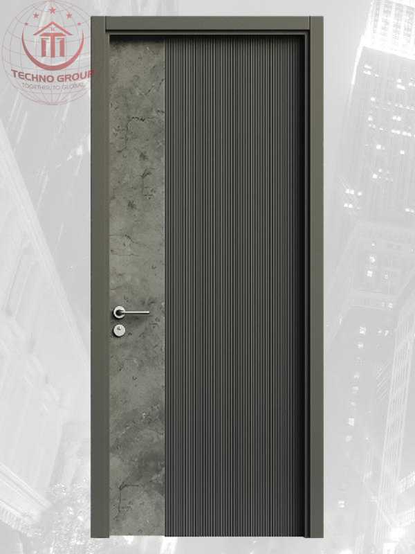 "Customizable HDF door available in various finishes and colors."