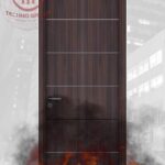 "Fire-Safe Design: This melamine door offers 30-minute fire-resistant protection without compromising on style."