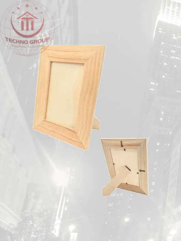 "Showcase your cherished memories in this exquisite wooden photo frame, enhancing your photos with a touch of elegance."