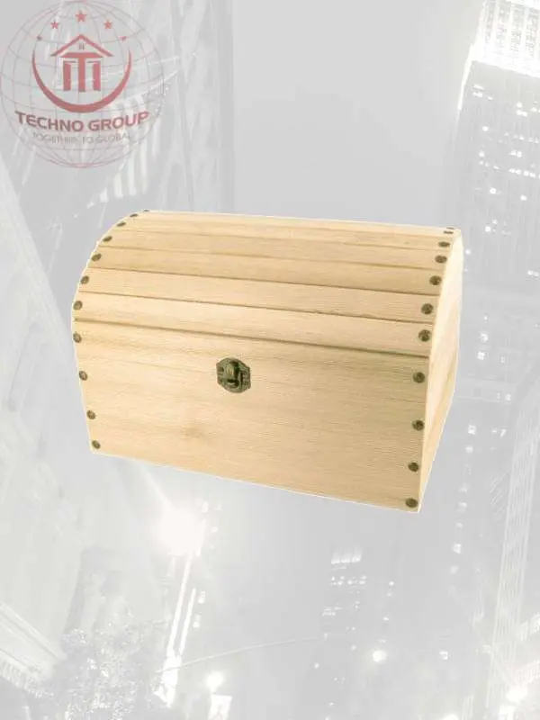 "Authentic wooden pirate chest, evoking a sense of adventure and nostalgia, ideal for storing treasures or keepsakes."