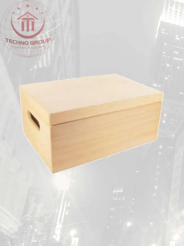 "Charming wooden storage box, designed with both functionality and style in mind, perfect for any room."