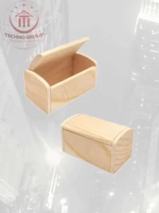 "Durable wooden storage box, offering ample space for organizing essentials while exuding timeless elegance."