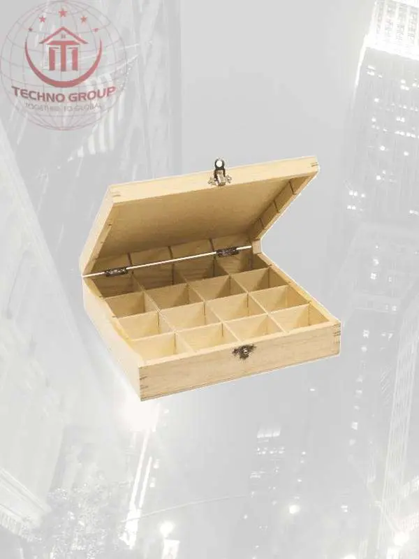 "Spacious wooden storage box, designed for storing various items while adding a rustic touch to your decor."