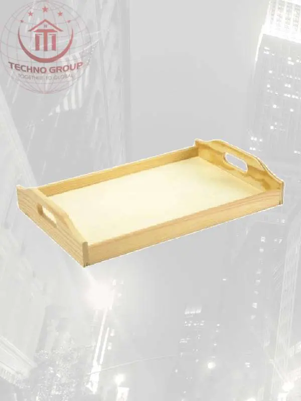 "Elegant wooden tray, perfect for serving or displaying your favorite items with a touch of natural charm."